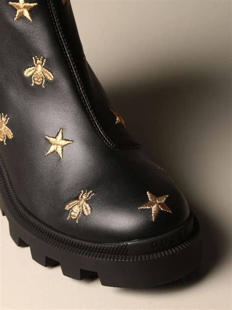 gucci boots bees and stars|gucci ace embroidered bee.